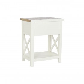 Comodino DKD Home Decor Beige Naturale Legno di paulownia 49,5 x 35 x 61 cm