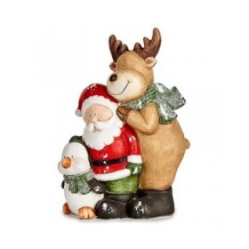 Statua Decorativa Krist+ C18-19090203 Bianco Marrone Nero Verde Natale 14 x 37,5 x 27,5 cm