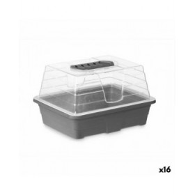 Serra Ibergarden FYT108102 Grigio Trasparente Plastica 21,5 x 12,8 x 17,4 cm (16 Unità)