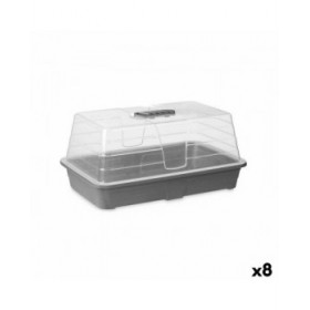 Serra Ibergarden FYT2058102 Grigio Trasparente Plastica 38,4 x 17,5 x 24,7 cm (8 Unità)