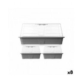 Set di Serre Ibergarden FYT3081032 Grigio Trasparente Plastica (8 Unità)