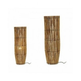 Lampada da Terra Naturale Bambù 21,5 x 62 x 21,5 cm (2 Unità)