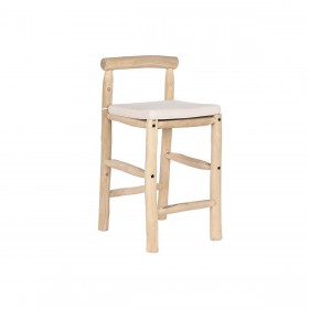 Sgabello DKD Home Decor Naturale Teca 50 x 50 x 102 cm