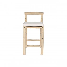 Sgabello DKD Home Decor Naturale Teca 50 x 50 x 102 cm