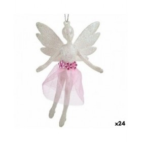 Decorazione Natalizia Fata Bianco Plastica Porporina 8 x 12 x 5 cm (24 Unità)