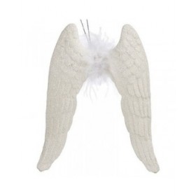 Decorazione Natalizia Ali d'Angelo Bianco Plastica Porporina 12,5 x 15 x 2,5 cm (24 Unità)