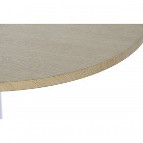 Tavolo con 4 sedie DKD Home Decor Bianco Naturale Metallo Legno MDF 121 x 55 x 78 cm