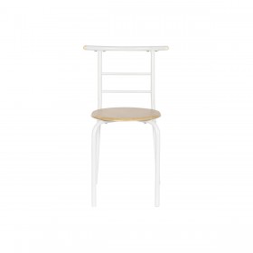 Tavolo con 4 sedie DKD Home Decor Bianco Naturale Metallo Legno MDF 121 x 55 x 78 cm