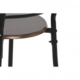 Tavolo con 4 sedie DKD Home Decor Marrone Nero Metallo Legno MDF 121 x 55 x 78 cm