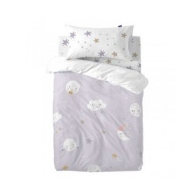 Set di copripiumino HappyFriday Moshi Moshi Moons Multicolore Culla Neonato 2 Pezzi
