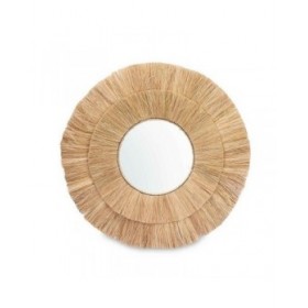 Specchio da parete RI-6061 Marrone 110 x 110 x 3 cm Cerchi