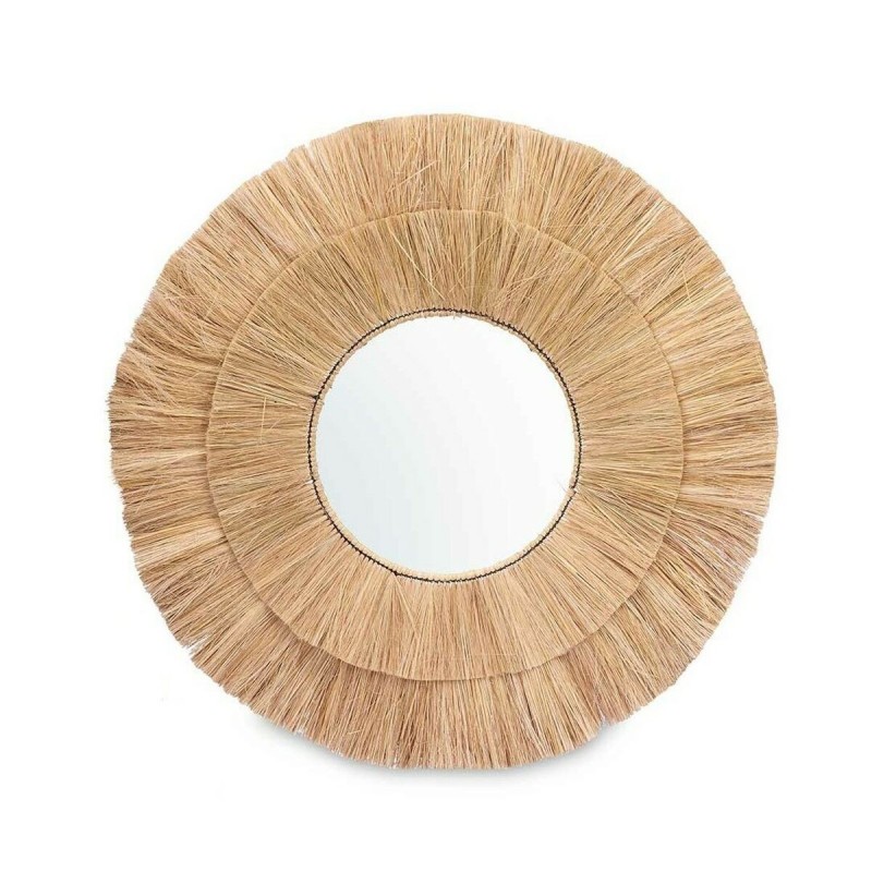 Specchio da parete RI-6061 Marrone 110 x 110 x 3 cm Cerchi