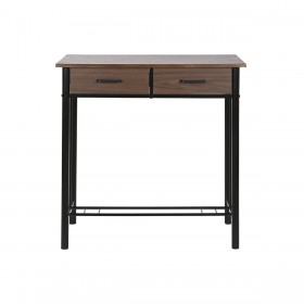 Tavolo con 2 sedie DKD Home Decor Marrone Nero Metallo Legno MDF 80 x 50 x 84 cm
