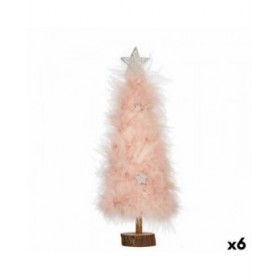 Albero di Natale Rosa Legno Plastica 9 x 34 x 9 cm (6 Unità)