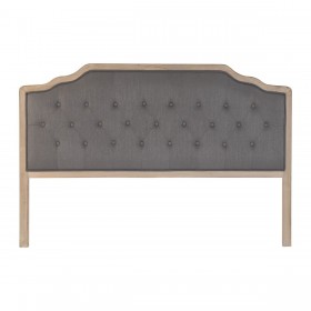 Testiera del Letto DKD Home Decor Grigio scuro Legno d'albero della gomma 160 x 10 x 120 cm