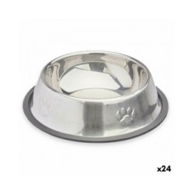 Ciotola per cani Mascow 311 Grigio Argentato Gomma Metallo 35 x 0,03 x 25 cm (24 Unità)