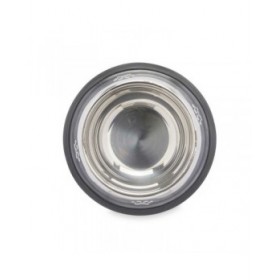 Ciotola per cani Mascow 311 Grigio Argentato Gomma Metallo 35 x 0,03 x 25 cm (24 Unità)