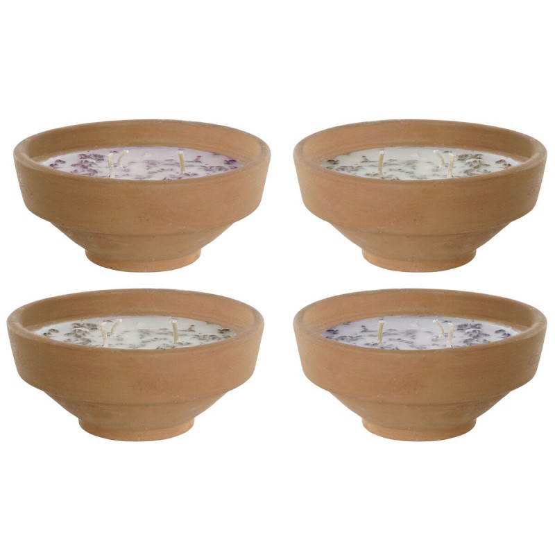 Candela Profumata DKD Home Decor Naturale Cottage 250 g (4 Unità)