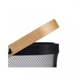 Cestino Multiuso Kinvara 1031 Nero Legno Metallo 42,5 x 18 x 26,5 cm (6 Unità)
