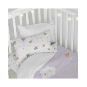 Set di copripiumino HappyFriday Moshi Moshi Moons Multicolore Culla Neonato 2 Pezzi