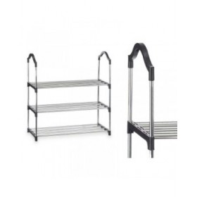 Scarpiera Kipit 1064 Argentato 58 x 26 x 58 cm 3 Mensole