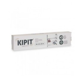 Scarpiera Kipit 1064 Argentato 58 x 26 x 58 cm 3 Mensole