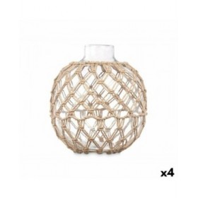 Sfera Decorativa Trasparente Naturale 21 x 23 cm (4 Unità)