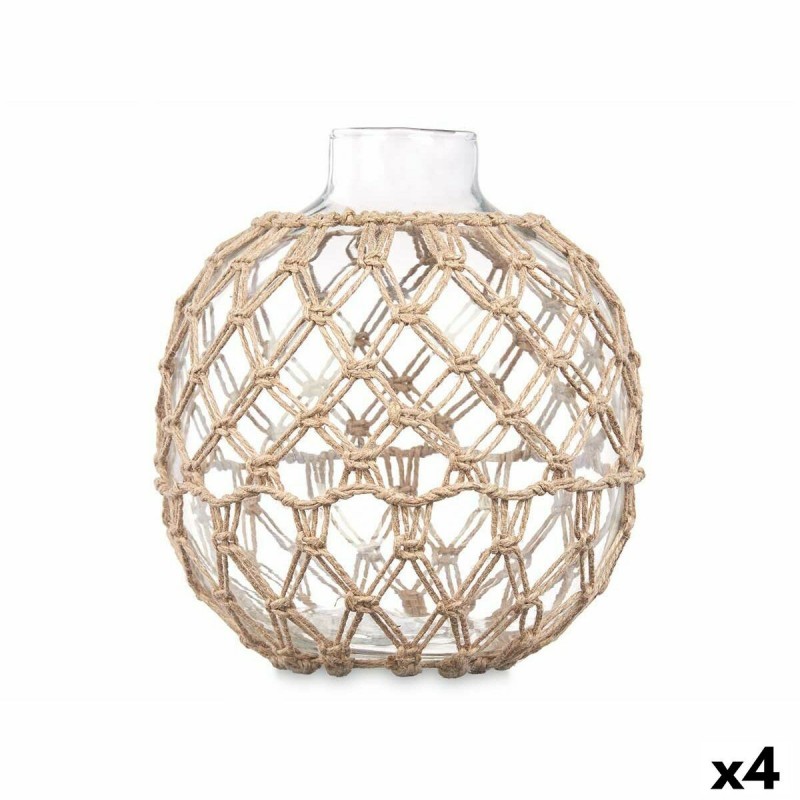 Sfera Decorativa Trasparente Naturale 21 x 23 cm (4 Unità)