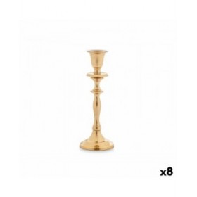 Candelabro Dorato Alluminio 4,5 x 20 x 7,5 cm (8 Unità)