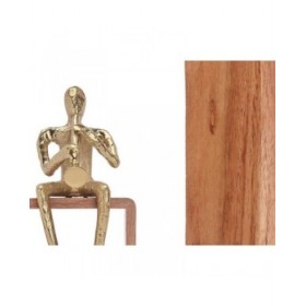 Statua Decorativa Sassofono Dorato Legno Metallo 13 x 27 x 13 cm