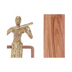 Statua Decorativa Violino Dorato Legno Metallo 13 x 27 x 13 cm