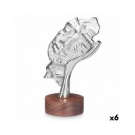 Statua Decorativa Viso Argentato Legno Metallo 16,5 x 26,5 x 11 cm