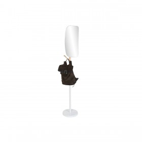 Attaccapanni da Terra Home ESPRIT Bianco Naturale Legno Metallo Scandi 33 x 33 x 185 cm