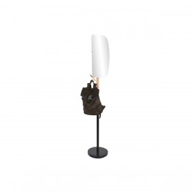 Attaccapanni da Terra Home ESPRIT Nero Naturale Legno Metallo Scandi 33 x 33 x 185 cm