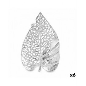 Statua Decorativa Foglio Argentato Metallo 40,5 x 4 x 26 cm (6 Unità)
