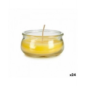 Candela Ibergarden HL-G60CIT Giallo Vetro Cera 7,7 x 4 x 7,7 cm (24 Unità)