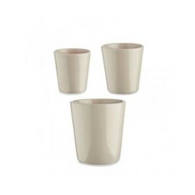 Set di Vasi Ibergarden CONICO-7044 Grigio Argilla Cónica Ø 14 cm Ø 22 cm Ø 17 cm 3 Pezzi