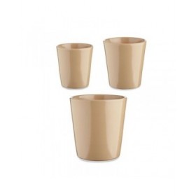 Set di Vasi Ibergarden CONICO-1019 Beige Argilla Cónica Ø 14 cm Ø 22 cm Ø 17 cm 3 Pezzi