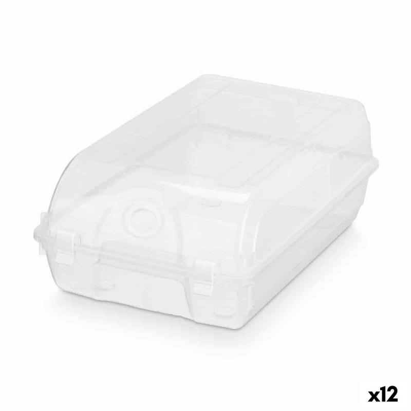 Scatola di scarpe impilabile Trasparente Plastica 21 x 13 x 37 cm (12 Unità)
