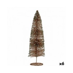Albero di Natale Paillettes champagne 10 x 40 x 10 cm (6 Unità)