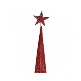 Albero di Natale Krist+ 00155 Rosso Metallo Plastica Torre 42 x 218 x 42 cm (3 Unità)
