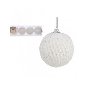 Set di palline di Natale Krist+ 00424 Bianco polistirene (12 Unità)