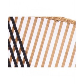 Testiera del Letto Triangolo Marrone Nero Rattan 160 x 80,5 x 2 cm