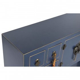Mobile Aggiuntivo DKD Home Decor Azzurro Dorato Abete Legno MDF 95 x 24 x 79 cm