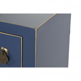 Mobile Aggiuntivo DKD Home Decor Azzurro Dorato Abete Legno MDF 95 x 24 x 79 cm