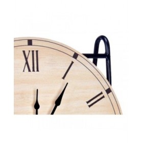 Orologio da Tavolo Nero Metallo Legno MDF 19 x 21 x 9 cm (6 Unità)