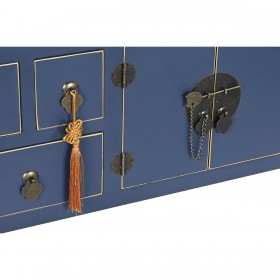 Mobile Aggiuntivo DKD Home Decor Azzurro Dorato Abete Legno MDF 95 x 24 x 79 cm