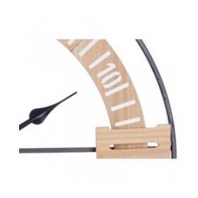 Orologio da Parete Nero Metallo Legno MDF 60 x 60 x 5 cm (4 Unità)