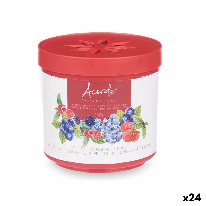 Deodorante per Ambienti Acorde A-605A Frutti rossi 190 g (24 Unità)