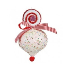 Decorazione Natalizia Krist+ 64814836 Bianco Rosso Lacrima 11 x 17 x 11 cm (12 Unità)